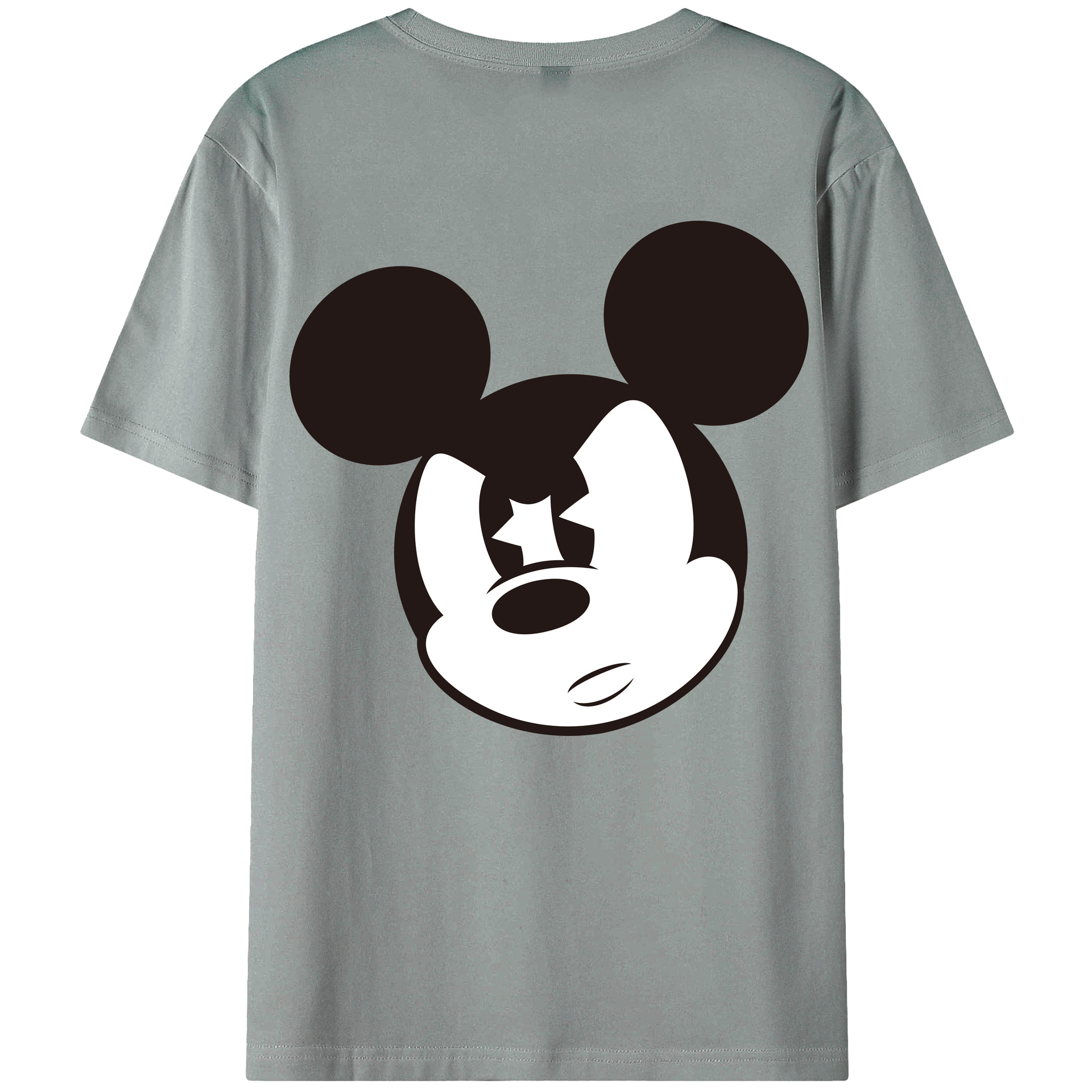 ミッキーマウス Mickey Mouse 綿100％ メンズ半袖Tシャツ（バックプリント） 通気性